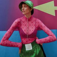 Polyester Vrouwen lange mouw T-shirt Afgedrukt Anderen meer kleuren naar keuze stuk