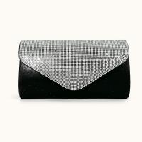 PU Leather & Polyester Envelope & Easy Matching Clutch Bag with chain & with rhinestone PC
