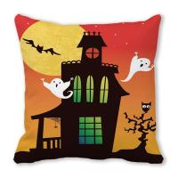 Polyester Peach Skin Throw Pillow Covers Halloween Design & durable printed PC