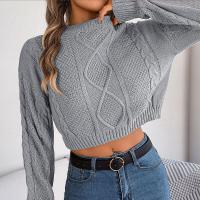 Acrylic Women Sweater midriff-baring Solid PC