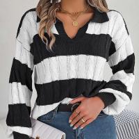 Acrylic Women Sweater & loose striped PC