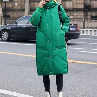 Polyester Plus Size Women Parkas mid-long style Solid PC