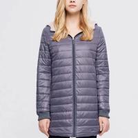 Polyester Women Parkas fleece & mid-long style Solid PC