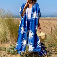 Spandex Women Casual Set & two piece Pants & coat printed Others blue Set