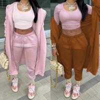 Polyester Women Casual Set & two piece Pants & coat patchwork Others Set