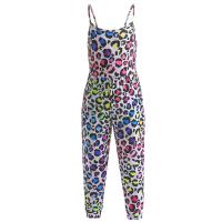 Polyester One-piece Swimsuit backless patchwork leopard PC