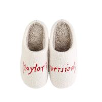 Thermo Plastic Rubber & Plush Fluffy slippers hardwearing & thermal letter Pair