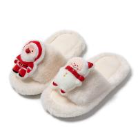 Plush & PVC Fluffy slippers hardwearing & thermal Pair