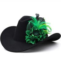 Woollen Cloth windproof Fedora Hat & sun protection & thermal & for women & breathable floral PC