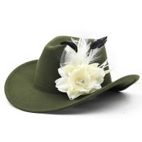 Woollen Tuch Fedora Hat, Floral, mehr Farben zur Auswahl,  Stück