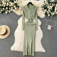 Polyester Slim Sexy Package Hip Dresses flexible & skinny style Solid : PC