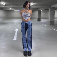 Spandex & Polyester Slim Women Long Trousers blue PC