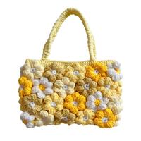 Polyester Handtasche, Floral, Gelb,  Stück