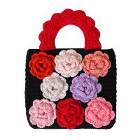 Polyester Easy Matching & Weave Handbag floral black PC