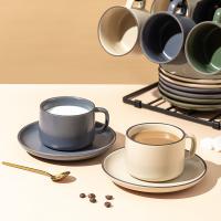 Ceramics Creative & thermostability Coffee Cups Set dish & cups & Spoon Solid Set
