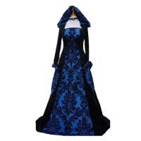 Polyester with hat Women Halloween Cosplay Costume large hem design printed PC