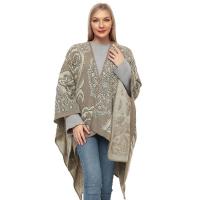 Acrylic & Polyester Cloak loose & thermal printed floral PC