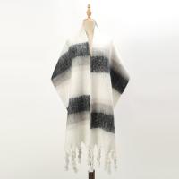 Polyester Easy Matching Women Scarf thermal striped white PC