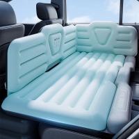 Flocking Fabric PVC for home and Vehicle & foldable Car Inflatable Bed Mattress Solid blue PC