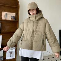 Polyester With Siamese Cap Women Parkas thicken & thermal Solid PC
