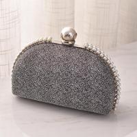 PU Leather Easy Matching Clutch Bag with rhinestone Plastic Pearl PC