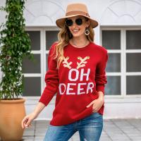 Acrylic Women Knitwear & loose & thermal Solid red PC