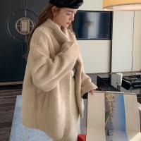 Polyester Women Overcoat & loose & thermal PC