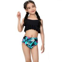 Polyamid & Polyester Mädchen Kinder Zweiteiligen Badeanzug, Gedruckt, mehrfarbig,  Festgelegt