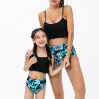 Polyamide & Polyester Family Swimwear printed black Set