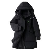 Polyester With Siamese Cap Women Parkas mid-long style & thicken & thermal Solid PC