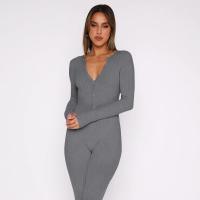 Polyester Long Jumpsuit & skinny Solid PC