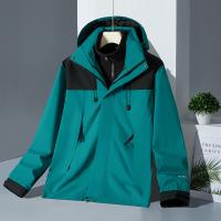 Polyester windproof & With Siamese Cap Men Outdoor Jacket & thermal Solid PC