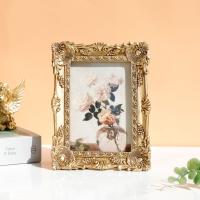 Resin Picture Frame for home decoration & durable carving floral gold PC