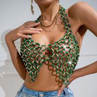 Acrylic Acid Camisole backless & hollow green : PC