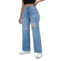 Seda artificial & Spandex & Poliéster & Algodón Mujer Jeans, más colores para elegir,  trozo