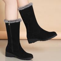 Frosted Material Boots hardwearing & fleece & anti-skidding Pair