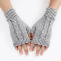Acrylic Women Half Finger Glove can touch screen & anti-skidding & thermal Pair