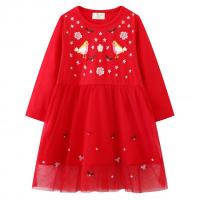 Knitted Princess Girl One-piece Dress patchwork PC