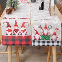リネン & 不織布 クリスマステーブルランナー 選択のための異なる色とパターン 一つ