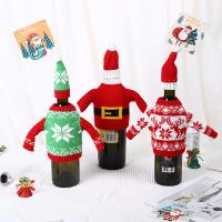 ウール & アクリル クリスマスワインカバー 選択のための異なる色とパターン 一つ