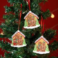 樹脂 クリスマスツリーハンギングデコレーション 選択のための異なる色とパターン 一つ