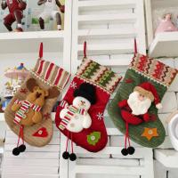 Flanelová Vánoční dekorace ponožky různé barvy a vzor pro výběr kus