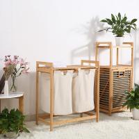 Moso Bamboo & Cotton Linen Multifunction Storage Basket dustproof & large capacity PC