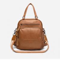PU Leather Backpack soft surface & waterproof Solid PC