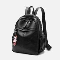 Leather Backpack soft surface & waterproof Polyester PC