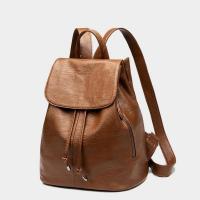PU Leather Backpack soft surface & waterproof Polyester Solid PC