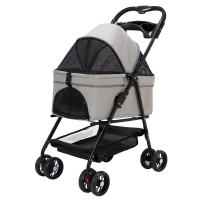 Metal & Oxford foldable Pet stroller portable & breathable PC