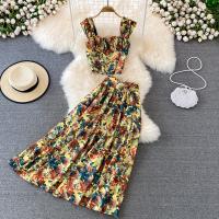 Polyester High Waist Two-Piece Dress Set two piece shivering : Set