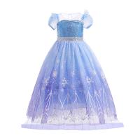 Polyester Ball Gown Children Princess Costume large hem design  printed PC