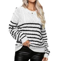 Acrylic Women Knitwear autumn and winter design & thermal striped PC